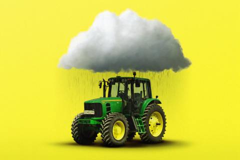 Tracteur et nuage